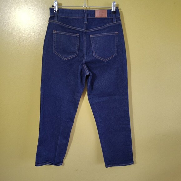 Lands' End Straight Leg Dark Wash Jeans Size 4P - Picture 3 of 4